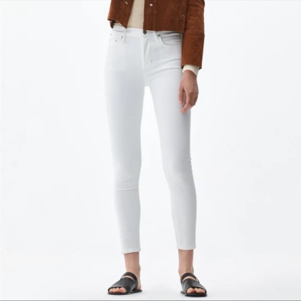 Citizens of Humanity Rocket Ankle Crop High Rise Skinny Denim Jeans White Sz 27